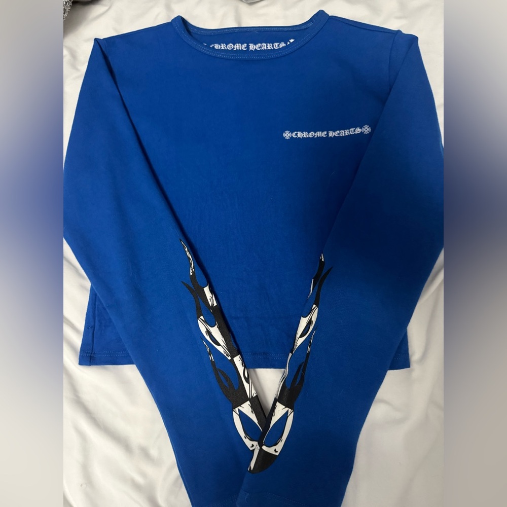 Chrome Hearts long sleeve crop top